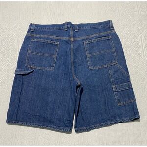 Vintage Y2K Faded Glory Mens Carpenter Denim Shorts Blue Size 40 Relaxed 116339